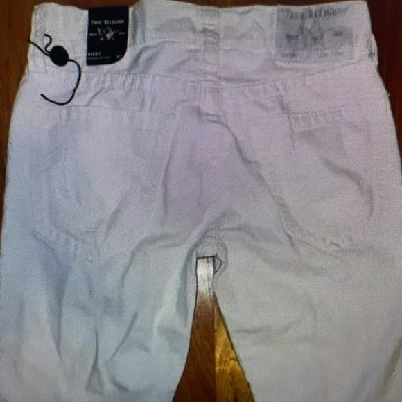 NWT True Religion Mens White Jean Denim Shorts Ricky Shorts 30 - Picture 3 of 6